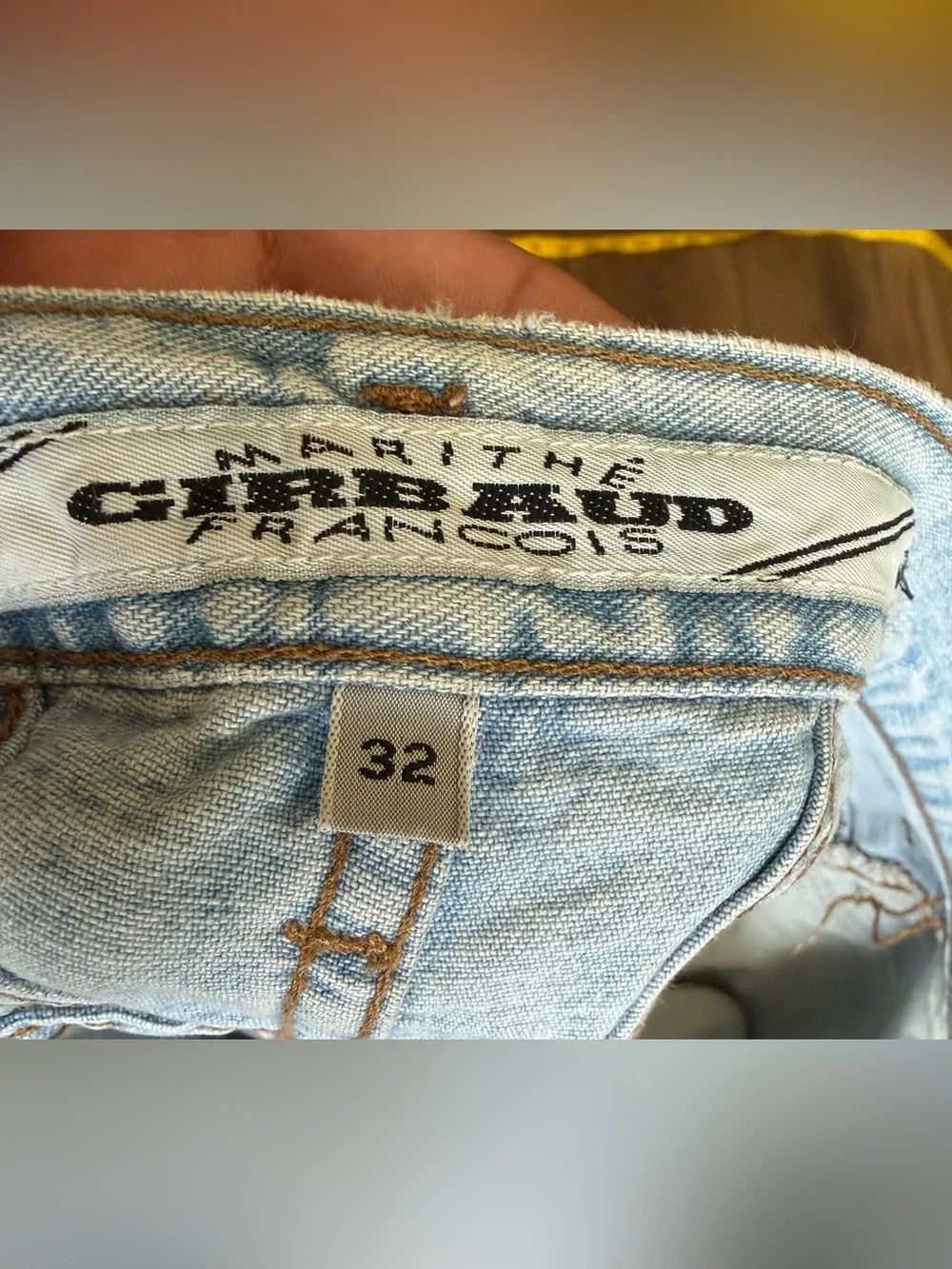 Vintage Girbaud Denim Shorts USA Made 32 Light Wash 90s Men